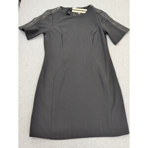 Topshop Zip Shoulder Short Shift Dress Black Size 8 Nordstrom Goth Grunge